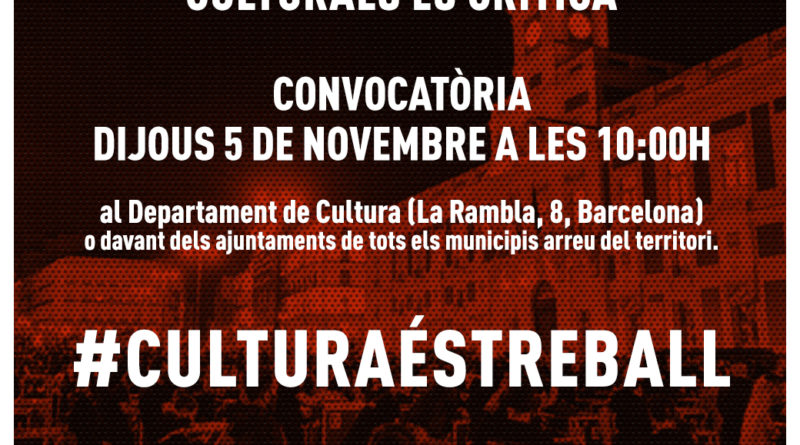 MANIFEST: Les treballadores culturals davant la segona onada (novembre 2020)